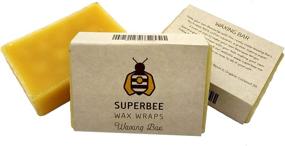 img 4 attached to 🌱 SuperBee Wax Wraps: Beeswax with Tree Resin and Coconut Oil - DIY Beeswax Block for Making Eco-friendly Wraps (Pack of 10, 75g)