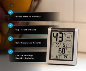 img 3 attached to 🌡️ AcuRite 00613 Digital Hygrometer & Indoor Thermometer: Accurate Pre-Calibrated Humidity Gauge, Compact Design, Black