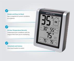 img 2 attached to 🌡️ AcuRite 00613 Digital Hygrometer & Indoor Thermometer: Accurate Pre-Calibrated Humidity Gauge, Compact Design, Black