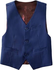 img 4 attached to Plsily Boys Blazer: Stylish and Dapper Formal Dress for Weddings and Special Occasions