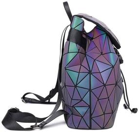 img 1 attached to Geometric Luminous Handbags Changable Reflective Women's Handbags & Wallets for Totes