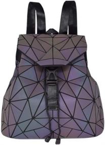 img 3 attached to Geometric Luminous Handbags Changable Reflective Women's Handbags & Wallets for Totes