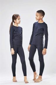 img 2 attached to 👫 Boys and Girls Thermal Underwear Long Johns Set with Fleece Lining by DEVOPS