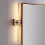 💡 jonathan y jyl7022b makena 28" dimmable gold wall sconce - minimalistic, modern, contemporary led lighting fixture for bedroom, livingroom, bathroom, hallway - 3000k bulbs логотип