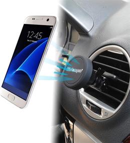 img 3 attached to Wisdompro Car Mount - Magnetic Universal Air Vent Cell Phone Holder for iPhone 11 Pro, Xs Max, XR, 7, 6s, 6, 5c SE, Plus, Samsung Galaxy S8 S7 S6 S5, Edge, Note 5 4 3, GPS - Black