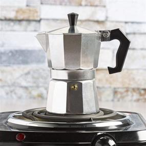 img 3 attached to Кофеварка для эспрессо Moka Pot - Классический итальянский стиль для насыщенного и вкусного эспрессо - Простая в эксплуатации - Быстрая очистка (3 чашки)