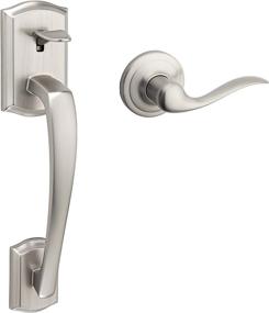 img 4 attached to 🚪 Kwikset 98150-013 Prescott Front Door Handle with Interior Tustin Lever - Satin Nickel Finish, Microban Antimicrobial Protection - Shop Now!