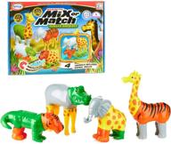 магнитный микс или матч джунгли животные: 16-частей игровой набор игрушек. логотип