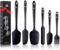 🍳 flexible silicone spatula set: heat resistant kitchen spatulas for non stick cooking & baking, seamless one piece design, dishwasher safe - set of 6 logo