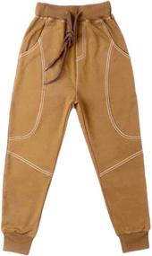 img 2 attached to 👖 Cotton Sweatpants for Boys, Ages 4T-14 (4-14 Years) by BINPAW