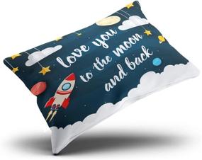 img 2 attached to WEINIYA Bedroom Custom Decor Love You to The Moon and Back Colorful Throw Pillow Cover Cushion Case - Stylish Boudoir 12x16 Inches, Vibrant One-Sided Printed Design