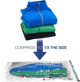 img 3 attached to 🔥 Maximize Storage Space with Lewis N. Clark Reusable Compression Bags - 3 Pack (1 Medium, 1 Large, 1 XL) - Ideal for Travel, Camping, Laundry, Pillows, Blankets & More! Clear & Convenient