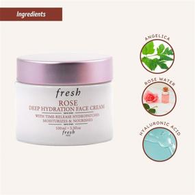 img 2 attached to Крем для лица Fresh Rose Deep Hydration объемом 3,3 унции, увлажняющий, большого размера