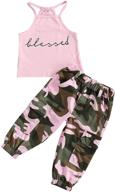 toddler outfits sleeveless camouflage tracksuit logo