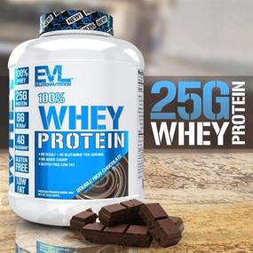 img 2 attached to 🥤 Evlution Nutrition 100% Whey Protein Powder - 25g Protein, 6g BCAAs, 4g Glutamine, Gluten-Free (5 LB, Double Rich Chocolate)