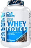 порошок белка сыворотки evlution nutrition 100% whey - 25 г белка, 6 г bcaa, 4 г глутамина, без глютена (5 фунтов, двойной богатый шоколад) логотип