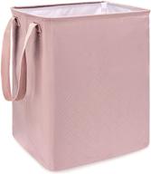 🦆 noble duck collapsible laundry basket - 65l pink hamper with handles and brackets for dirty clothes, toys, and organizing логотип