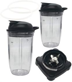 img 4 attached to 🔧 5-in-1 Replacement Upgrade Kit: Extractor Blade and 24oz Cup with Lid for Ninja Mega Kitchen System Blender BL770A 30/ BL770 30/BL773CO 30/BL771 30/BL772 30/BL780 30/BL780CO 30 (224oz Cup)