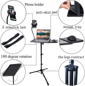 img 3 attached to Bulalu Projector Stand: Portable 📽️ Laptop Tripod Stand for Stage or Studio