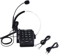 🎧 agptek ha0071 black corded monaural headset telephone - noise cancellation for pc recording and call center dialpad logo