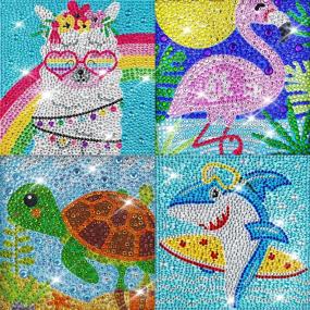 img 4 attached to 🌟 Dazzle with Ease: Beginner's Rhinestone Arts & Crafts - Pieces Diamond Painting