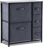 youdenova fabric dresser for bedroom with 5 drawers - grey, closet dresser storage organizer tower optimized for clothes storage and closet organization логотип