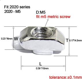 img 3 attached to 🔧 Boeray 2020 Series M5 T Slot Aluminum Profile: 6mm Slot Drop-in Nut Tee Nut Pack of 100pcs - High-Quality Construction Solution