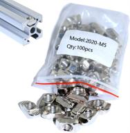 🔧 boeray 2020 series m5 t slot aluminum profile: 6mm slot drop-in nut tee nut pack of 100pcs - high-quality construction solution logo