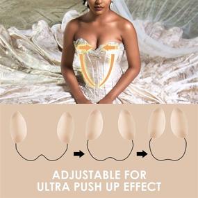 img 2 attached to SUPSweet Candyy Womens Deep Plunge Push-up Frontless Bra Kit, Backless Strapless Bra Set