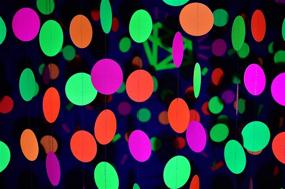 img 4 attached to 🎉 Enhance Your Party with Midnight Glo 78ft Neon Paper Garland Circle Dots Hanging Decorations: Perfect for Birthdays, Weddings, and Black Light Glow Parties (6 Pack)