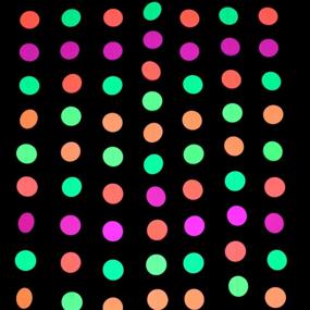 img 1 attached to 🎉 Enhance Your Party with Midnight Glo 78ft Neon Paper Garland Circle Dots Hanging Decorations: Perfect for Birthdays, Weddings, and Black Light Glow Parties (6 Pack)