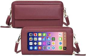 img 4 attached to 👜 Stylish Women's Small Crossbody Bag - Cellphone Holder Wallet Purse with Shoulder Strap