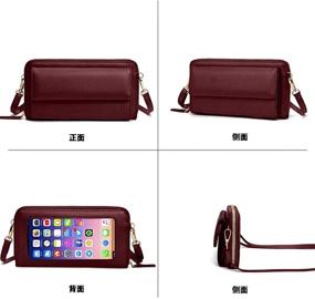 img 2 attached to 👜 Stylish Women's Small Crossbody Bag - Cellphone Holder Wallet Purse with Shoulder Strap