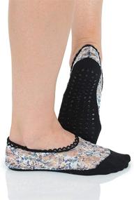 img 3 attached to Enhance Your Yoga, Barre, and Workout Experience with Great Soles Low Cut No Show Grip Socks