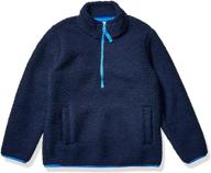 🧥 cozy and stylish: amazon essentials quarter zip high pile exploded boys' clothing logo