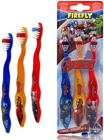 img 4 attached to 🦋 Набор зубных щеток Firefly Marvel Avengers Superheroes - мягкие щетинки и удобная рукоятка для детей - идеальные подарки для мальчиков и девочек (3 штуки, стиль может отличаться)