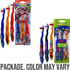 img 1 attached to 🦋 Firefly Marvel Avengers Superheroes Toothbrush Set - Soft Bristle & Kids Friendly Grip - Perfect Gifts for Boys and Girls (3 Count, Style May Vary)