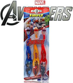 img 3 attached to 🦋 Набор зубных щеток Firefly Marvel Avengers Superheroes - мягкие щетинки и удобная рукоятка для детей - идеальные подарки для мальчиков и девочек (3 штуки, стиль может отличаться)