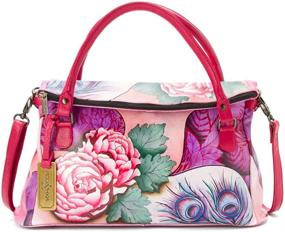 img 4 attached to 👜 Женские сумки и кошельки Anuschka в стиле Rosy Reverie, конвертируемые