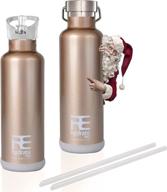 rehydrated pro 25oz insulated water bottle with straw - keep liquids hot or 🍶 cold, bonus lids and leak-proof flask - triple wall vacuum insulation, perfect for gift giving logo