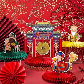 img 1 attached to 🎊 Vibrant Asian Gong Spring Festival Decorations Set – Exquisite honeycomb centerpiece for Chinese New Year, perfect for table settings and festive ambiance!