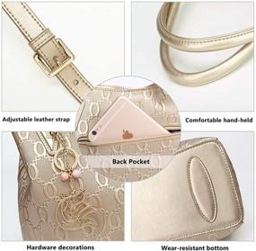 img 1 attached to 👜 Signature Shoulder Women's Handbags & Wallets: Spacious Top Handle Handbags with Stylish Capacity