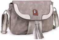 stylish leather crossbody shoulder messenger handbags: women's handbags & wallets for fashionable shoulder bags logo