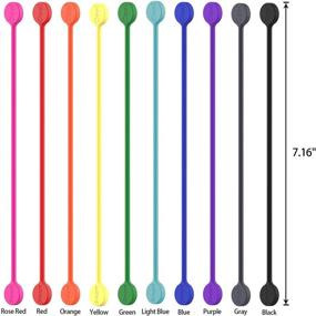 img 3 attached to SMART&amp;COOL 7.16'' Reusable Silicone Magnetic Cable Ties (20-Pack, Multi) - Organize, Hold, and Have Fun!