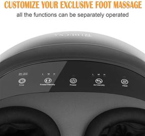 img 3 attached to 🦶 Electric Shiatsu Foot Massager Machine with Heat – Adjustable Deep Kneading, Rolling, and Air Compression for Home and Office – Panel Control