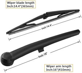 img 3 attached to High-Quality Rear Wiper Blade Arm 🚗 Set Replacement for Grand Cherokee 2005-2010 OE:05139836AB