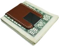 stylish fine leather magnetic money clip - 💰 essential men's accessory for wallets, card cases & money organizers logo