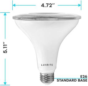 img 1 attached to 💡 Luxrite 4 Pack PAR38 LED Outdoor Flood Light Bulbs for Industrial Lighting and Electrical Components