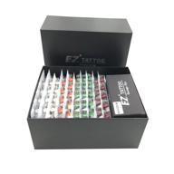 🖋️ eztat2 100 pcs revolution tattoo cartridge needles: assorted sizes and styles with 2 aluminum grips - rotary pen machine supply logo