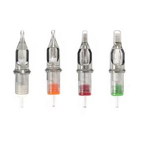 img 3 attached to 🖋️ EZTAT2 100 Pcs Revolution Tattoo Cartridge Needles: Assorted Sizes and Styles with 2 Aluminum Grips - Rotary Pen Machine Supply